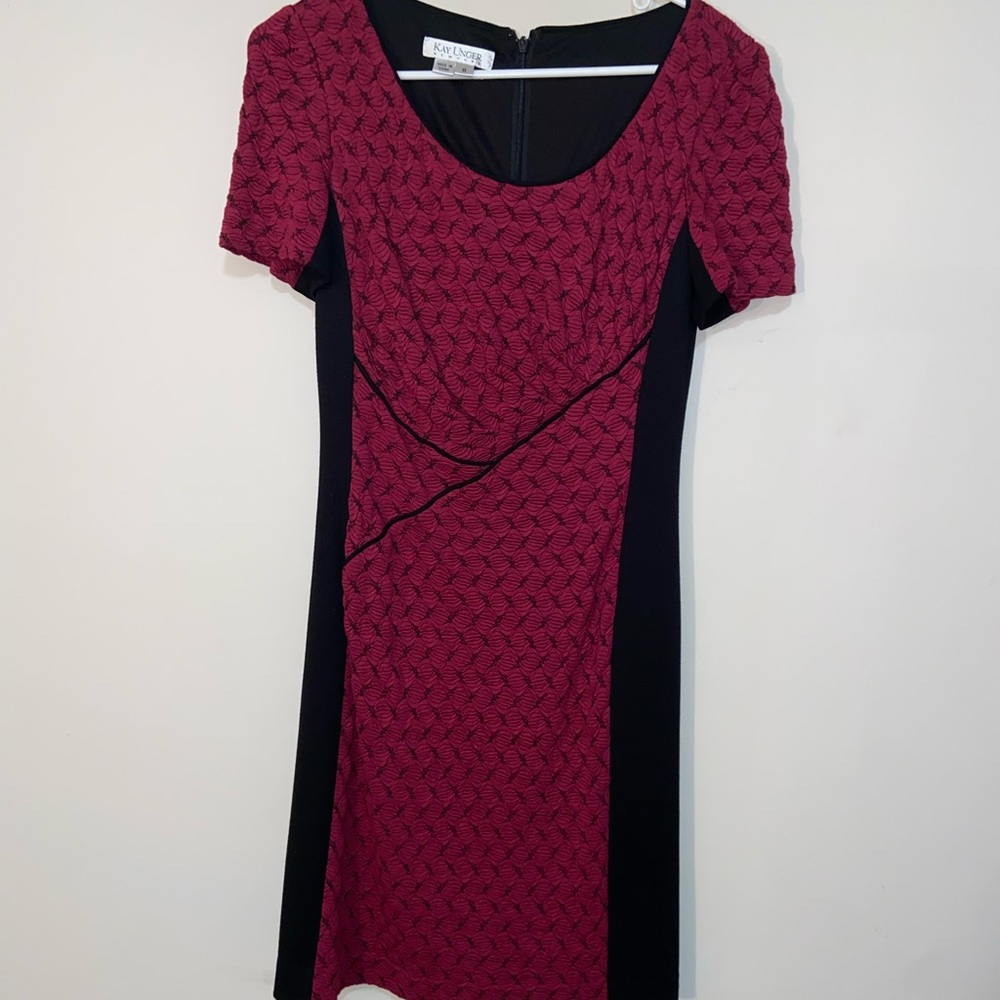 Kay Unger short sleeve mid length dress